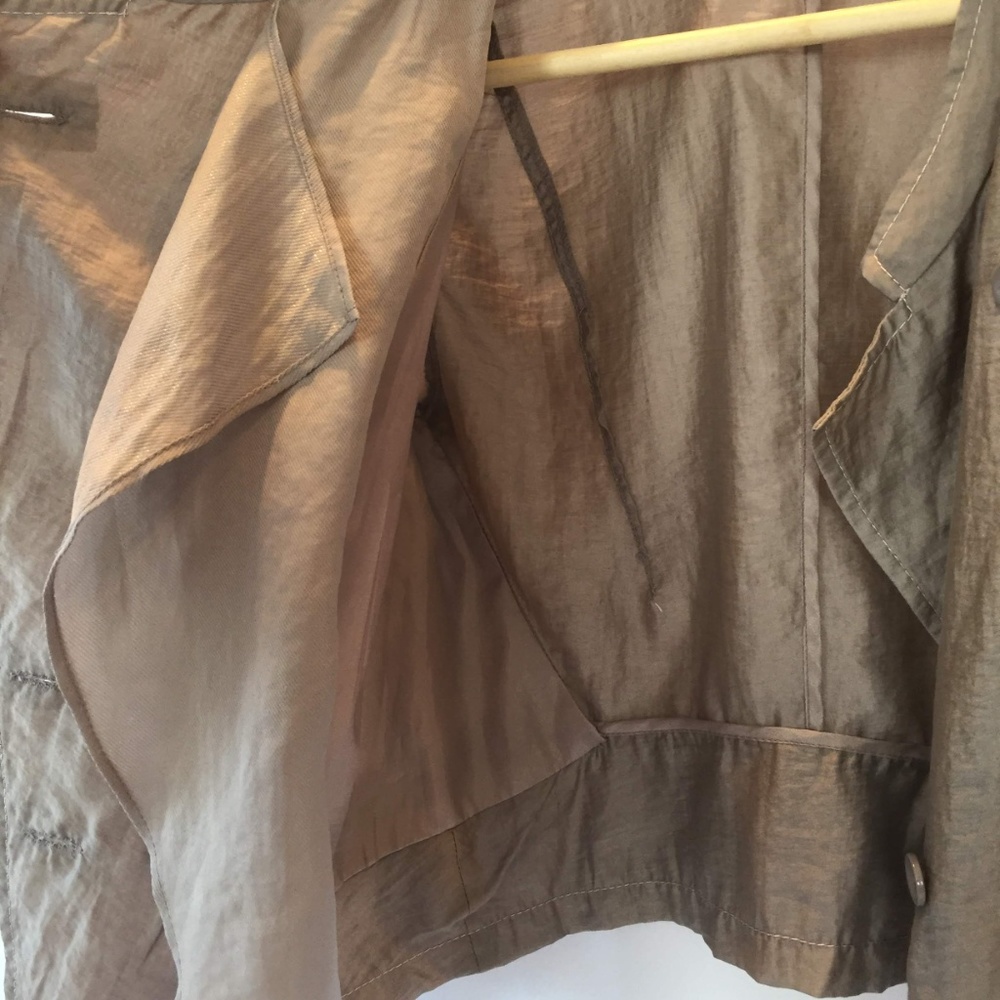 Subtle Gold Bronze Cropped Blazer - Picture 7 of 8